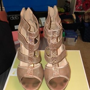 Gold/Tan Formal Heels